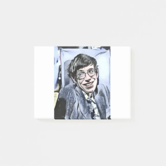 Stephen Hawking-foto. Post-it Block