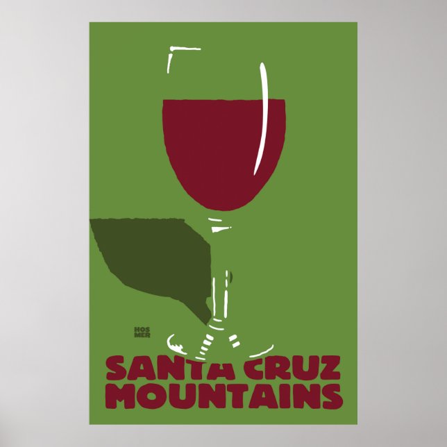 Stephen Hosmers Santa Cruz Mountains Vin Poster (Framsidan)