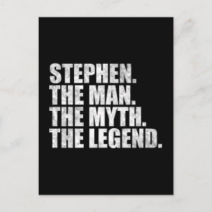 Stephen namn, Stephen Mannen Myten Legenden Vykort