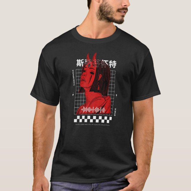 Stephen White's Djävulen Girl Aesthetic T Shirt (Framsida)