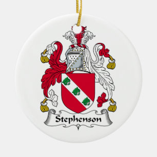 Stephenson familjvapensköld julgransprydnad keramik