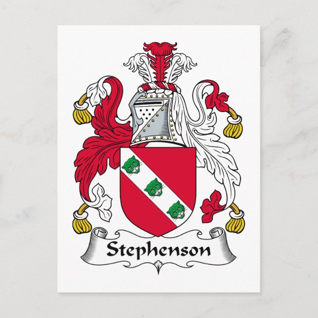 Stephenson Family Crest Vykort (Framsida)
