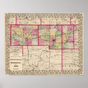 Stephenson, Whusago, Boone County Poster