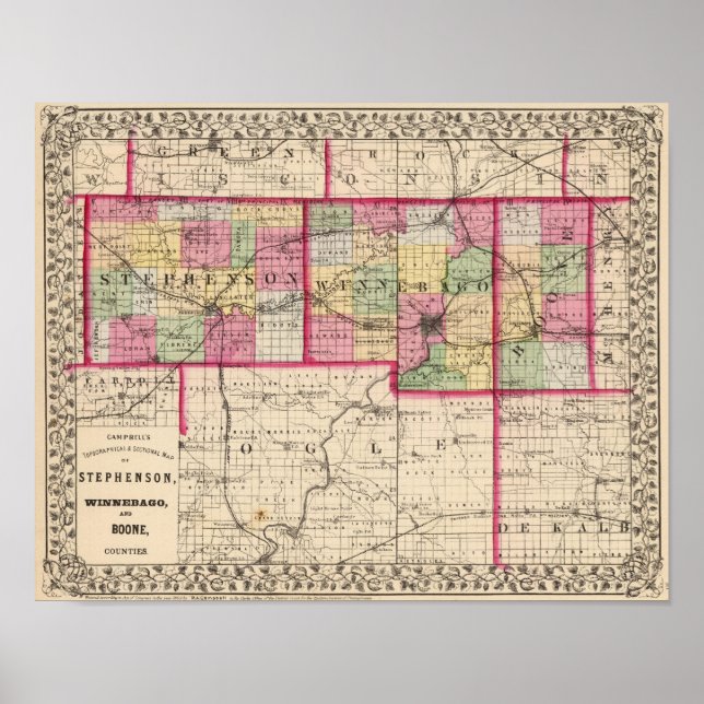 Stephenson, Whusago, Boone County Poster (Framsidan)