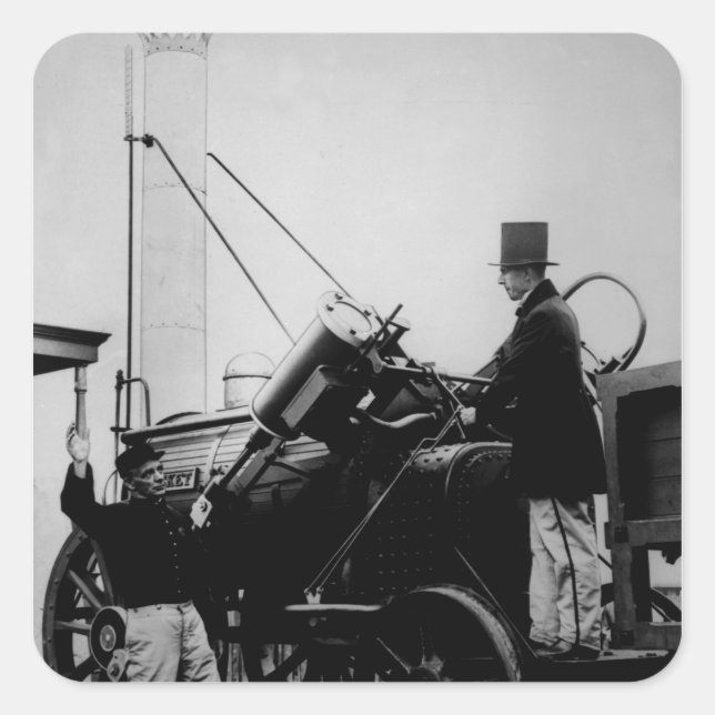 Stephensons Rocket, 1929 Fyrkantigt Klistermärke (Framsida)