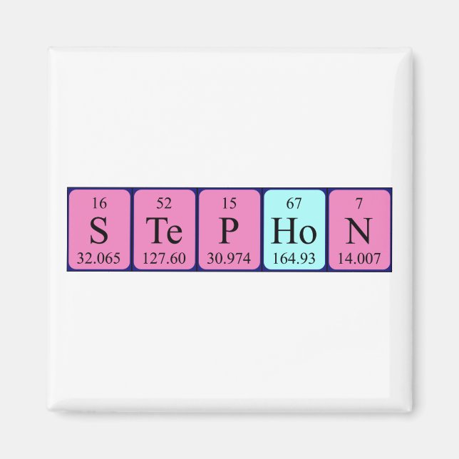 Stephon Periodisk bord namn magnet (Framsidan)