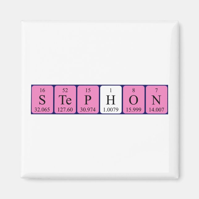 Stephon Periodisk bord namn magnet (Framsidan)