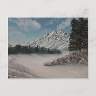 Steph's Snowy Mountain Painting Vykort