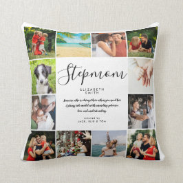 Stepmamma Citat Modernt Skript 12 Fotokollage Kudde