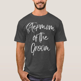 Stepmamma för Groom Family Cute-Bröllopsfesten T Shirt