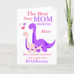 Stepmamma Mamma-asaurus Dinosaur Mors dag Helgkort