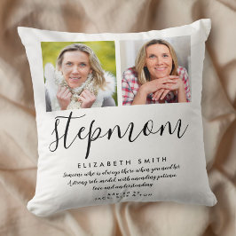 Stepmamma Modern Elegant Script-citattecken Photo Kudde