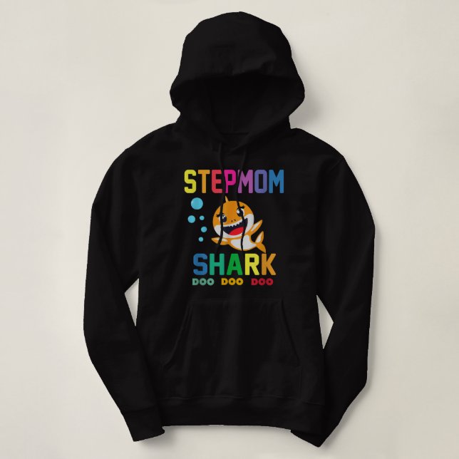 Stepmamma Shark Shirt Stepmamma Shark Älskare Fami T (Design framsida)