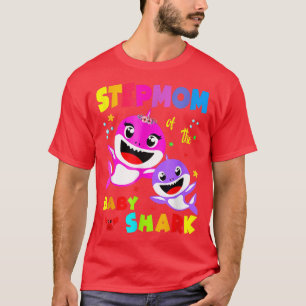 Stepmamma Shark Stepmamma Shark Family Mors dag T Shirt
