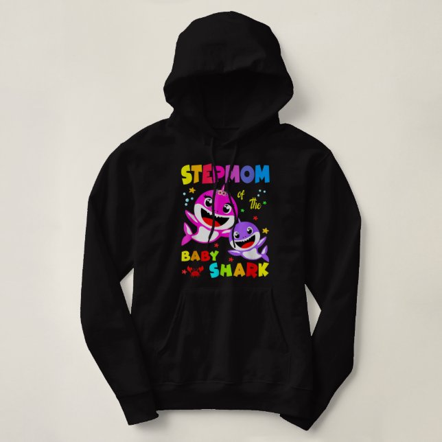 Stepmamma Shark Stepmamma Shark Family Mors dag T Shirt (Design framsida)