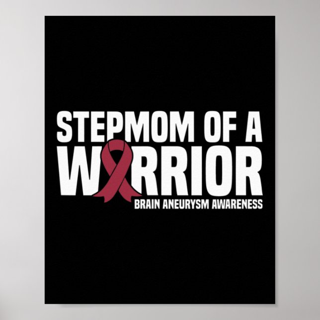 Stepmamma till en Warrior Brain Aneurysm Awareness Poster (Framsidan)