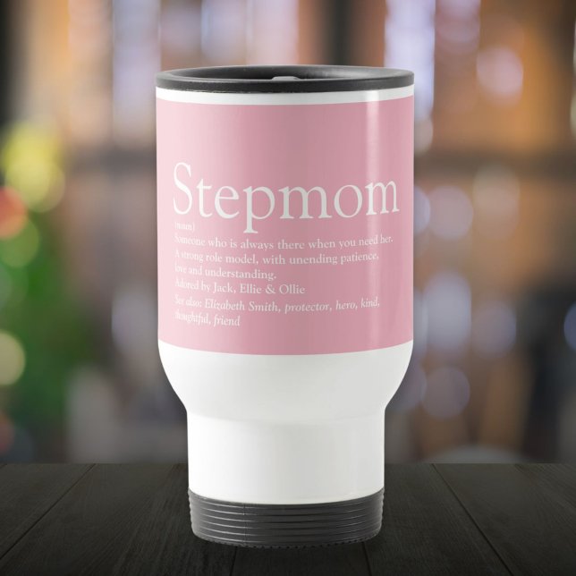 Stepmom Definition Citat Modern Rosa Resemugg (Stepmom Definition Quote Modern Pink Travel Mug)
