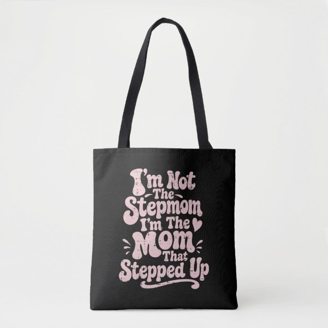 Stepmom-gåva Mamman som tog steget Retro Tygkasse (Framsida)