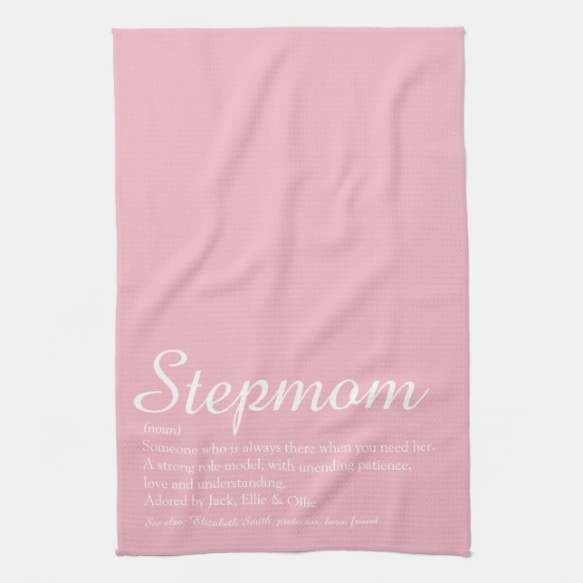 Stepmom Styvmoder Definition Rosa Kökshandduk (Vertikal)