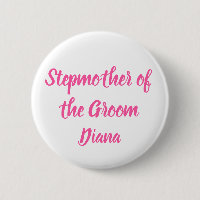 Stepmor för Groom Rosa Custom Name Bröllop