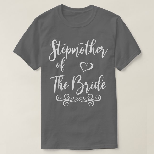Stepmor för matchning mellan Bride & Groom Bröllop T Shirt (Design framsida)