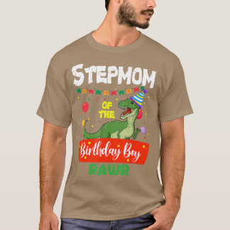 Stepmor från födelsedagspojken Dinosaur Raptor Fun T Shirt