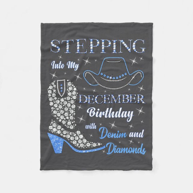 Stepng Into My December Birthday With Denim And Di Fleecefilt (Framsidan)