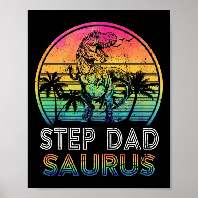 Steppa Daddy-saurus Dinosaur Steppa Pappa Saurus F Poster (Framsidan)