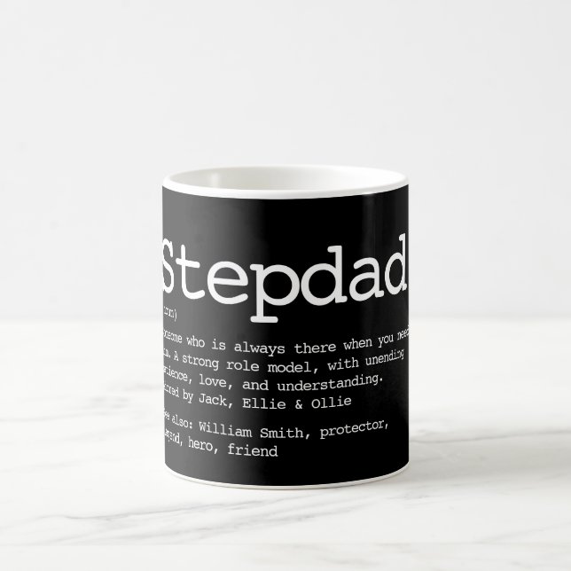 Steppappa Definition Svart Och Vitt Kaffemugg (Center)