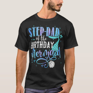 StepPappa i Birthday Sjöjungfru-familjen som match T Shirt