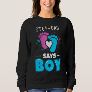 Steppappa säger pojke baby kön avslöja klänning Gr T Shirt