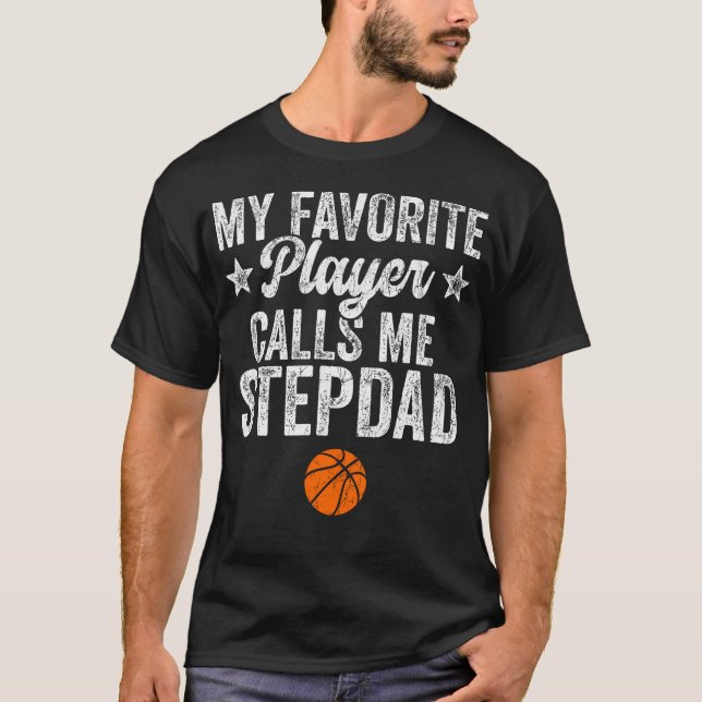 Steppappas Basket Min Favoritspelare Kallar Mig St T Shirt (Framsida)
