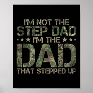 Stepped Up Dad Tröja - Pappa som tog steget Amerik Poster