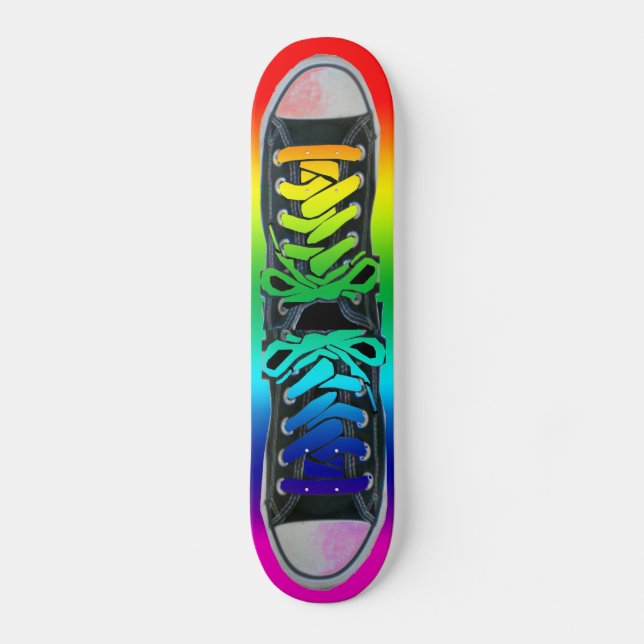 Steppin i en regnbåge 2 skateboard bräda 21,5 cm (Framsida)