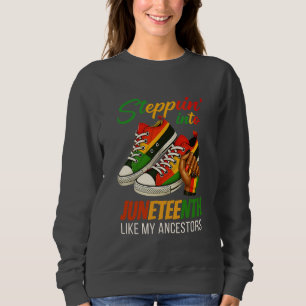 Steppin i Junetonde - Pridet Black Woman T Shirt