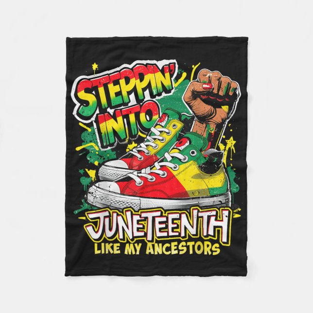 Steppin in till Junetelfte som min Ancestors Black Fleecefilt (Framsidan)