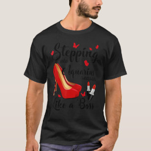Stepping in i Aquarius Season som A Chef Zodiac B T Shirt