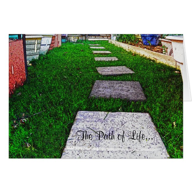 Stepping Stones by Shirley Taylor Hälsningskort (Framsidan Horizontal)