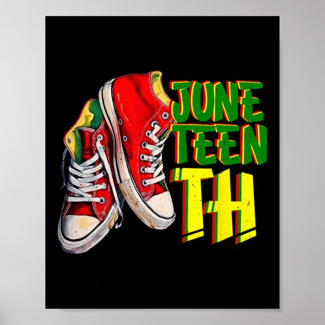 Stepping To Juneteenth Svart Kung Näringsfakta Poster (Framsidan)