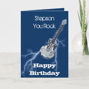 Stepson Sten Lightning Birthday Kort