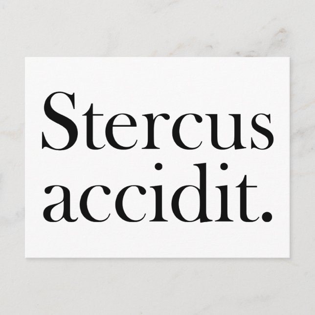 Stercus accidit vykort (Framsida)