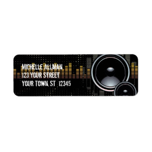 Stereo Speakers Avery-etikett Returadress Etikett