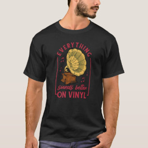 Stereo Vinyl Record Buff Music Disk Player Audio A T Shirt