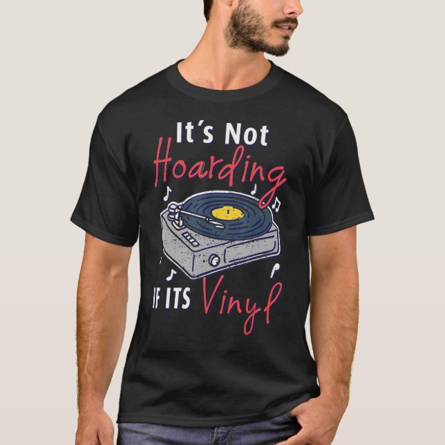 Stereo Vinyl Record Buff Music Disk Player Audio A T Shirt (Framsida)