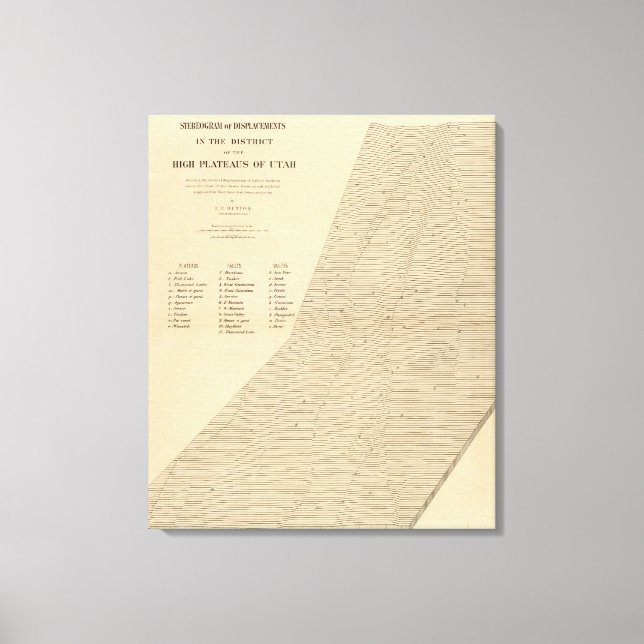 Stereogram för förskjutningar Utah Canvastryck (Framsida)