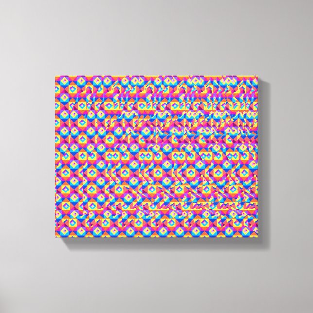 Stereogram Hjärtat och händerna 3d affisch Canvastryck (Framsida)
