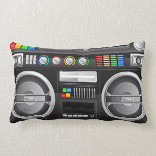 stereoknapp, boombox getto master lumbarkudde