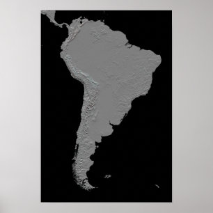 Stereoscopic beskåda av South America Poster