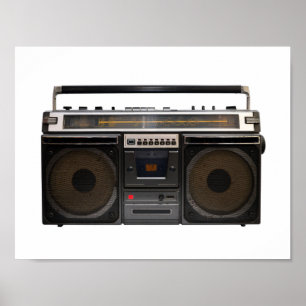 stereotejp för retro-kassettbandspelare poster