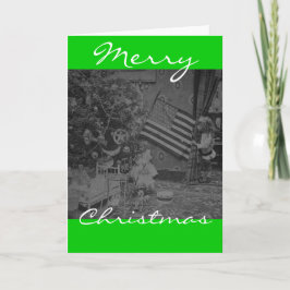 Stereoview - Patriotic julcirca 1901 Helgkort